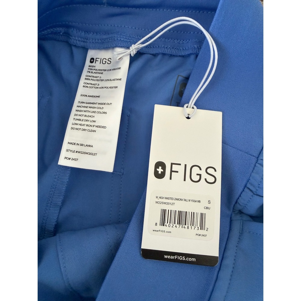 FIGS High Waisted Zamora Tall Yoga Jogger Scrub Pants Blue W22SW2012T Small Tall - Picture 5 of 11